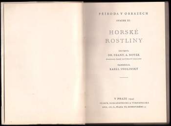 Karel Svolinský: Horské rostliny
