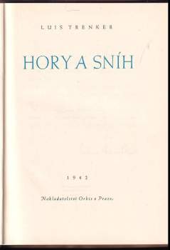 Luis Trenker: Hory a sníh