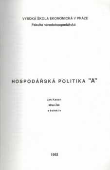 Hospodářská politika A