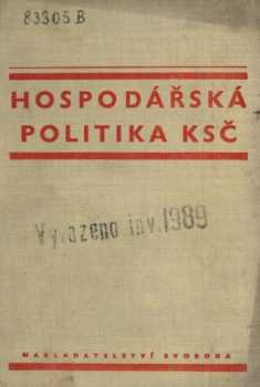 Hospodářská politika KSČ
