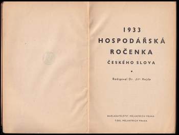 Hospodářská ročenka Českého Slova