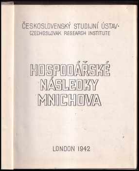 Hospodářské následky Mnichova
