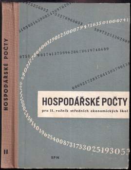 Hospodářské počty pro 2. ročník středních ekonomických škol