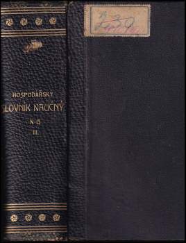 Hospodářský slovník naučný III. - N - Q