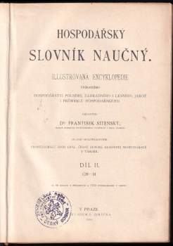 František Ladislav Sitenský: Hospodářský slovník naučný II. - Ch - M