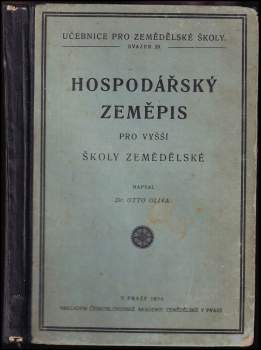 Hospodářský zeměpis pro vyšší školy zemědělské