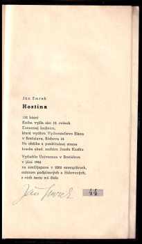 Ján Smrek: Hostina