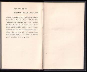 Plútarchos: Hostina sedmi mudrců