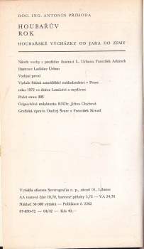 Antonín Příhoda: Houbařův rok