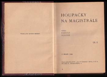 Rudolf Vlasák: Houpačky na magistrále