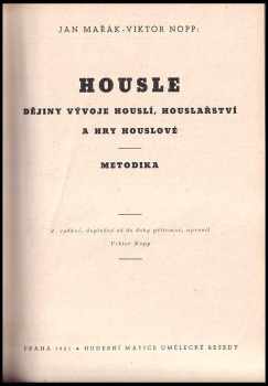 Jan Mařák: Housle