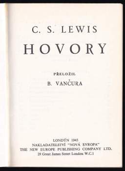 C. S Lewis: Hovory