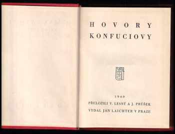 Konfucius: Hovory Konfuciovy