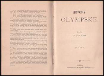 Jan Evangelista Kosina: Hovory olympské - díly 1 a 2