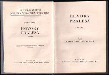 Bohumil Zahradník-Brodský: Hovory pralesa