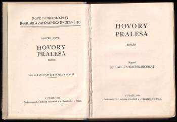 Bohumil Zahradník-Brodský: Hovory pralesa