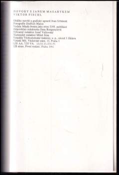 Viktor Fischl: Hovory s Janem Masarykem