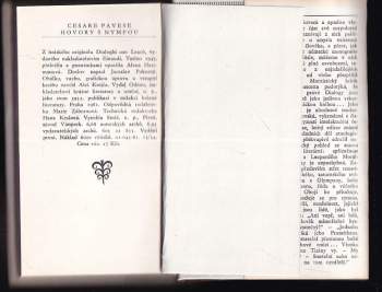 Cesare Pavese: Hovory s nymfou