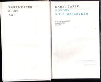 Karel Čapek: Hovory s T.G. Masarykem