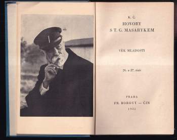 Karel Čapek: Hovory s T.G. Masarykem