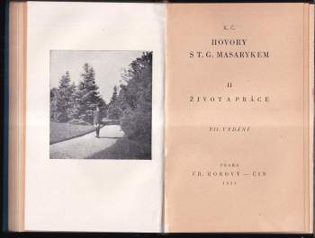 Karel Čapek: Hovory s T.G. Masarykem