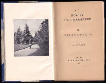 Karel Čapek: Hovory s T.G. Masarykem ; Věk mladosti
