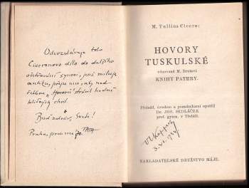 Marcus Tullius Cicero: Hovory tuskulské
