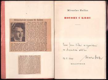 Miroslav Haller: Hovory u krbu