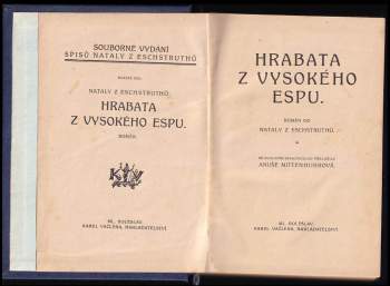 Nataly von Eschstruth: Hrabata z Vysokého Espu