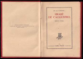 Felix Achilles de la Cámara: Hrabě de Cagliostro