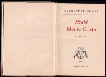 Alexandre Dumas: Hrabě Monte Cristo