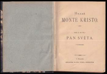 Adolf Mützelburg: Hrabě Monte Kristo