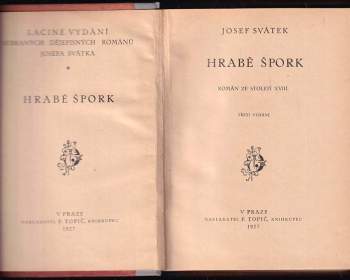Josef Svátek: Hrabě Špork