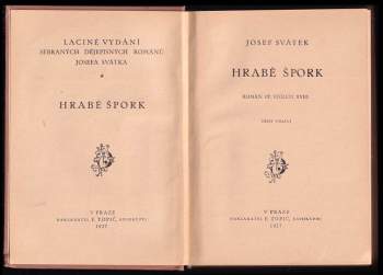 Josef Svátek: Hrabě Špork