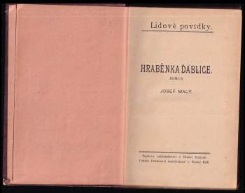 Josef Malý: Hraběnka ďáblice