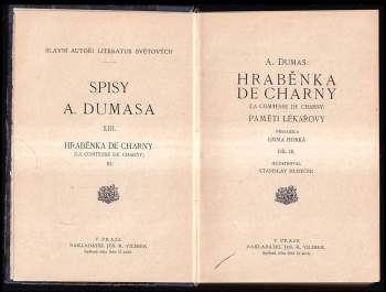 Alexandre Dumas: Hraběnka de Charny