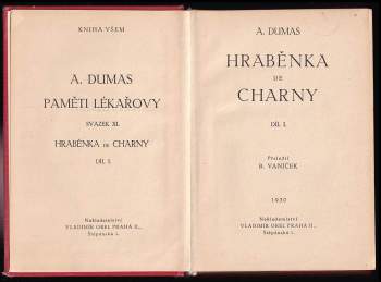 Alexandre Dumas: Hraběnka de Charny I. svazek