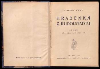 George Sand: Hraběnka z Rudolstadtu