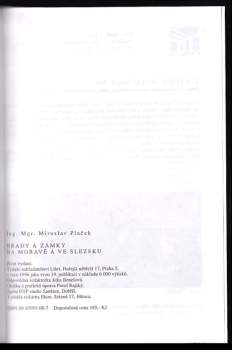 Miroslav Plaček: Hrady a zámky na Moravě a ve Slezsku