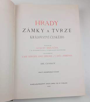 August Sedláček: Hrady, zámky a tvrze Království českého