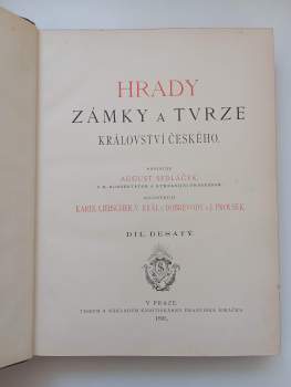 August Sedláček: Hrady, zámky a tvrze království Českého