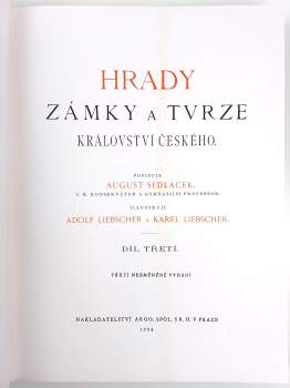 August Sedláček: Hrady, zámky a tvrze Království českého