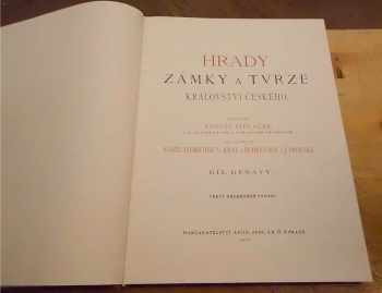 August Sedláček: Hrady, zámky a tvrze Království českého