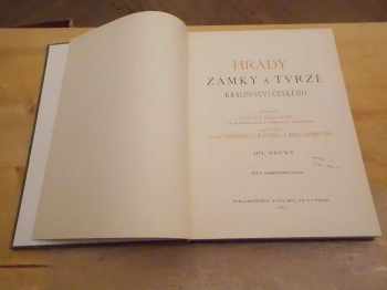 August Sedláček: Hrady, zámky a tvrze Království českého