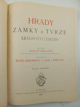 August Sedláček: Hrady, zámky a tvrze království českého
