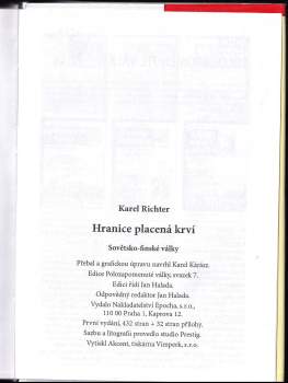 Karel Richter: Hranice placená krví