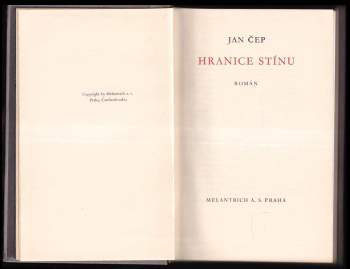 Jan Čep: Hranice stínu
