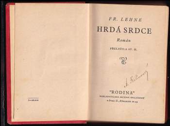 Fr Lehne: Hrdá srdce