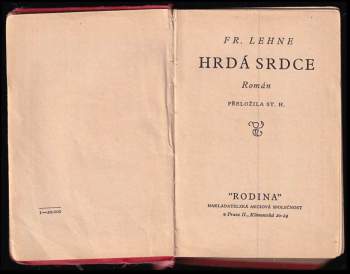 Fr Lehne: Hrdá srdce