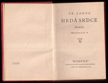 Fr Lehne: Hrdá srdce